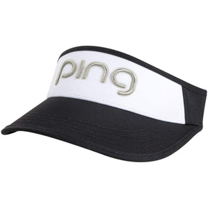 PING Ladies Visor Black/White/Silver-Golf Tech