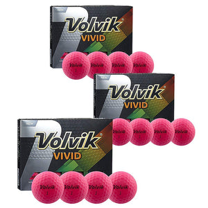 Volvik Vivid Golf Balls (3 Dozen) 3 Dozen Pink-Golf Tech